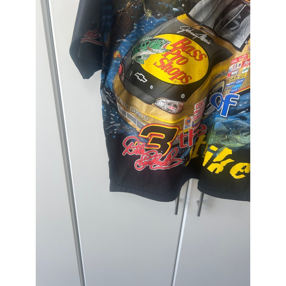 Vintage Chase Authentics Dale Earnhardt Bass Pro Shops T-Shirt Aop Mens L Usa View 3